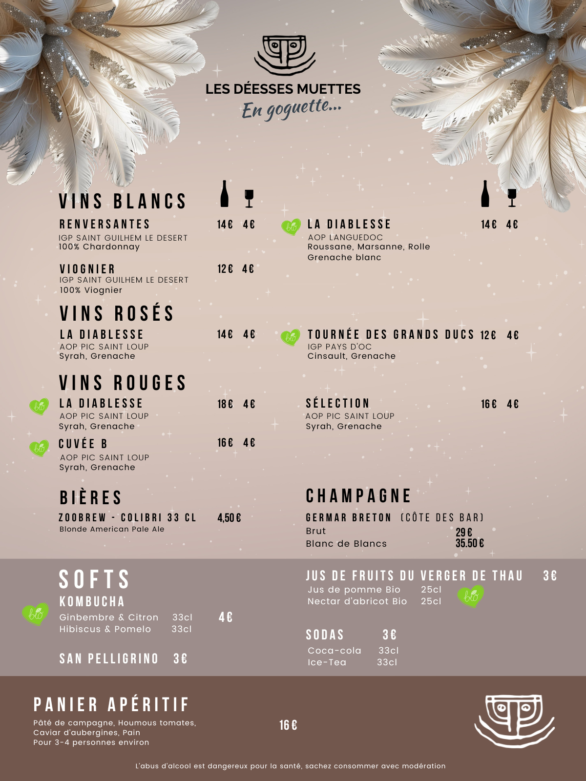 Carte Glouglou Soirée Blanche